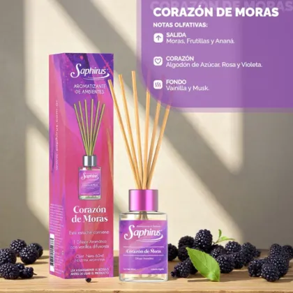 Difusor Coraz&oacute;n De Moras 60 ml.