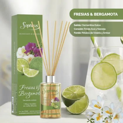 Difusor Fresias & Bergamota 125 ml.