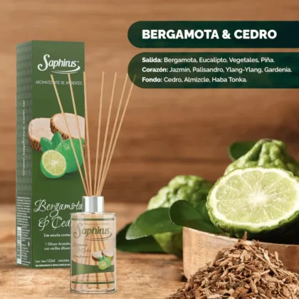 Difusor Bergamota & Cedro 125 ml.
