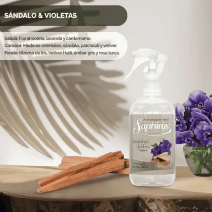 Textil Sándalo y Violetas 250 ml.