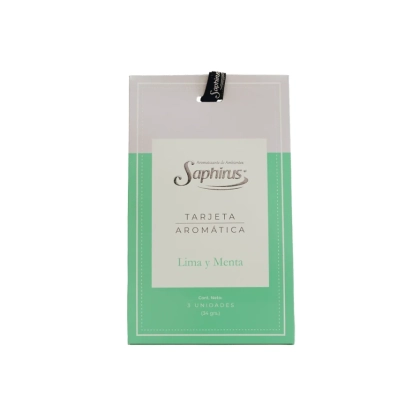 Tarjeta Aromatica Lima y Menta
