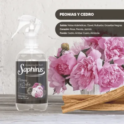 Textil Peonias y Cedro 250 ml.